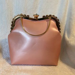 Small rhinestone rose gold bag